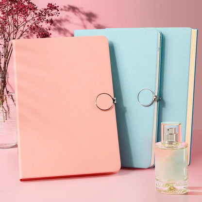 Enchanted Pastels Magnetic Lock PU Leather Journal | 188 Ruled Pages | A5 size - Supple Room