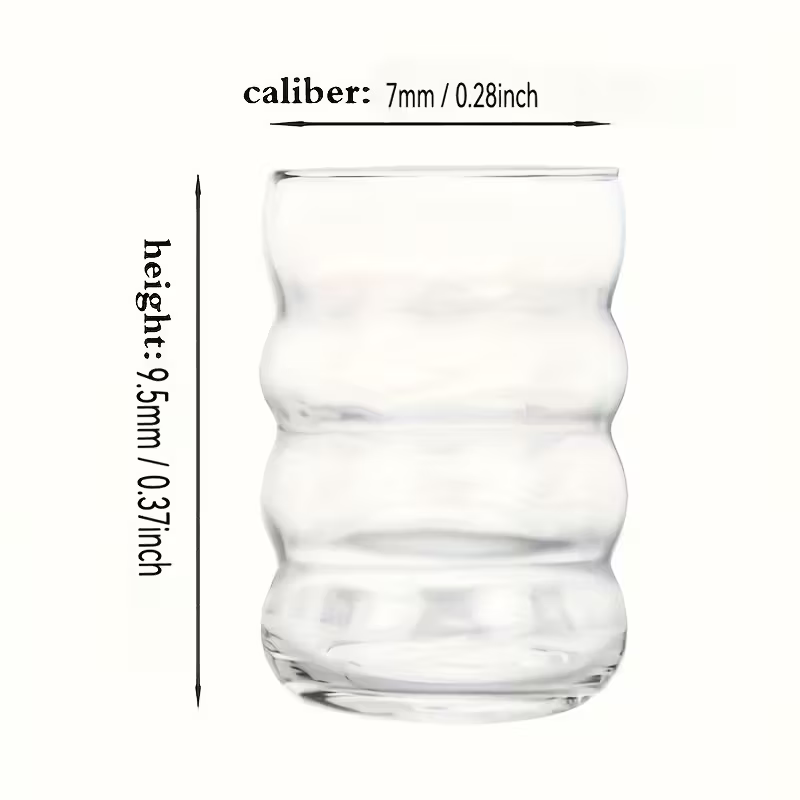 Soft Bubble Minimal Glass Tumbler | 450 ML