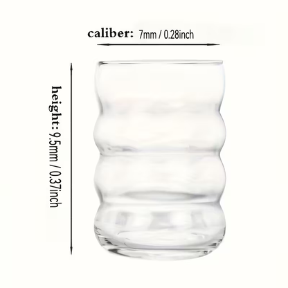 Soft Bubble Minimal Glass Tumbler | 450 ML