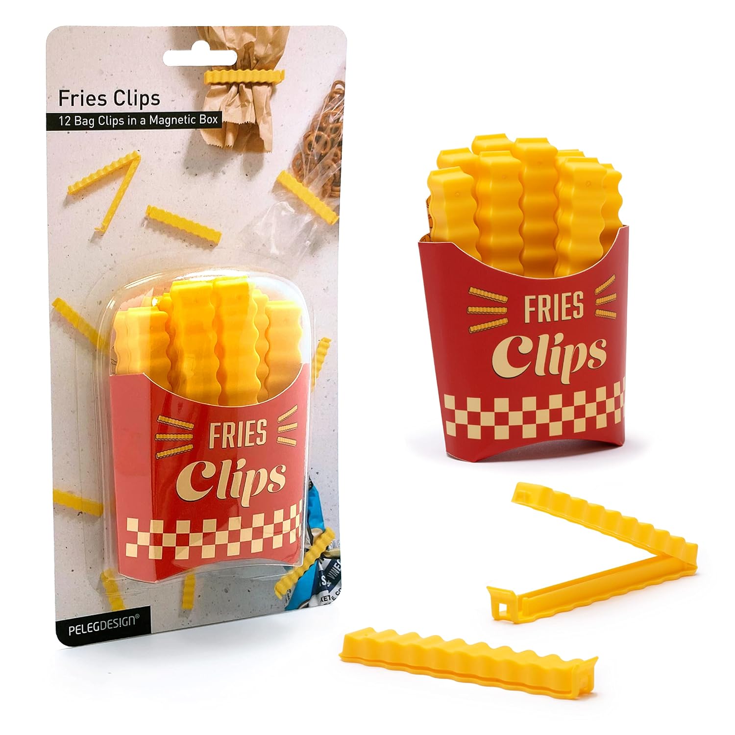 French Fries Sealing Clips Clamp with fridge magnet (12 pcs) - Supple Room