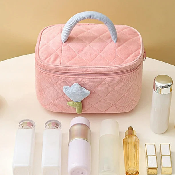 Cozy Tulip Korean Vanity Pouch