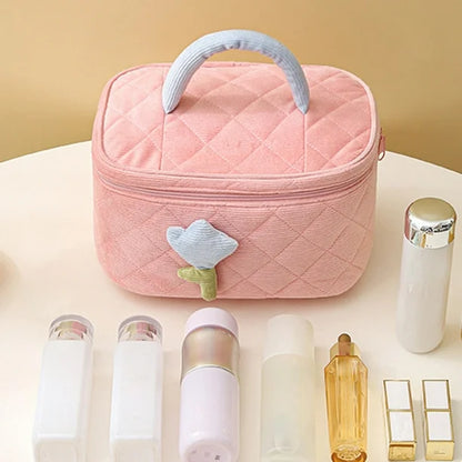 Cozy Tulip Korean Vanity Pouch