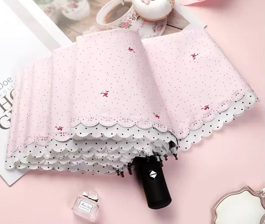 Lace Charm Elite pink automatic umbrella - Supple Room