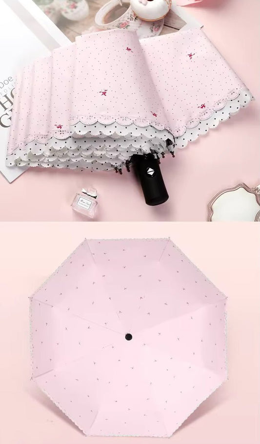 Lace Charm Elite pink automatic umbrella - Supple Room