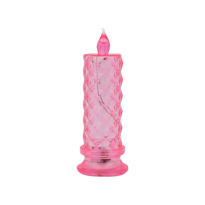 Crystal Reflective LED Pillar Candle for Diwali