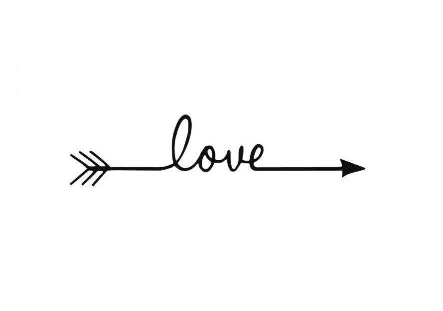 Love Direction Wall Decal | 24 inches | Self Adhesive - Supple Room