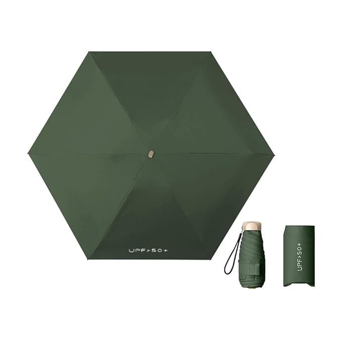 Luxe 6 fold manual umbrella for sun & rains | UV resistant - Supple Room