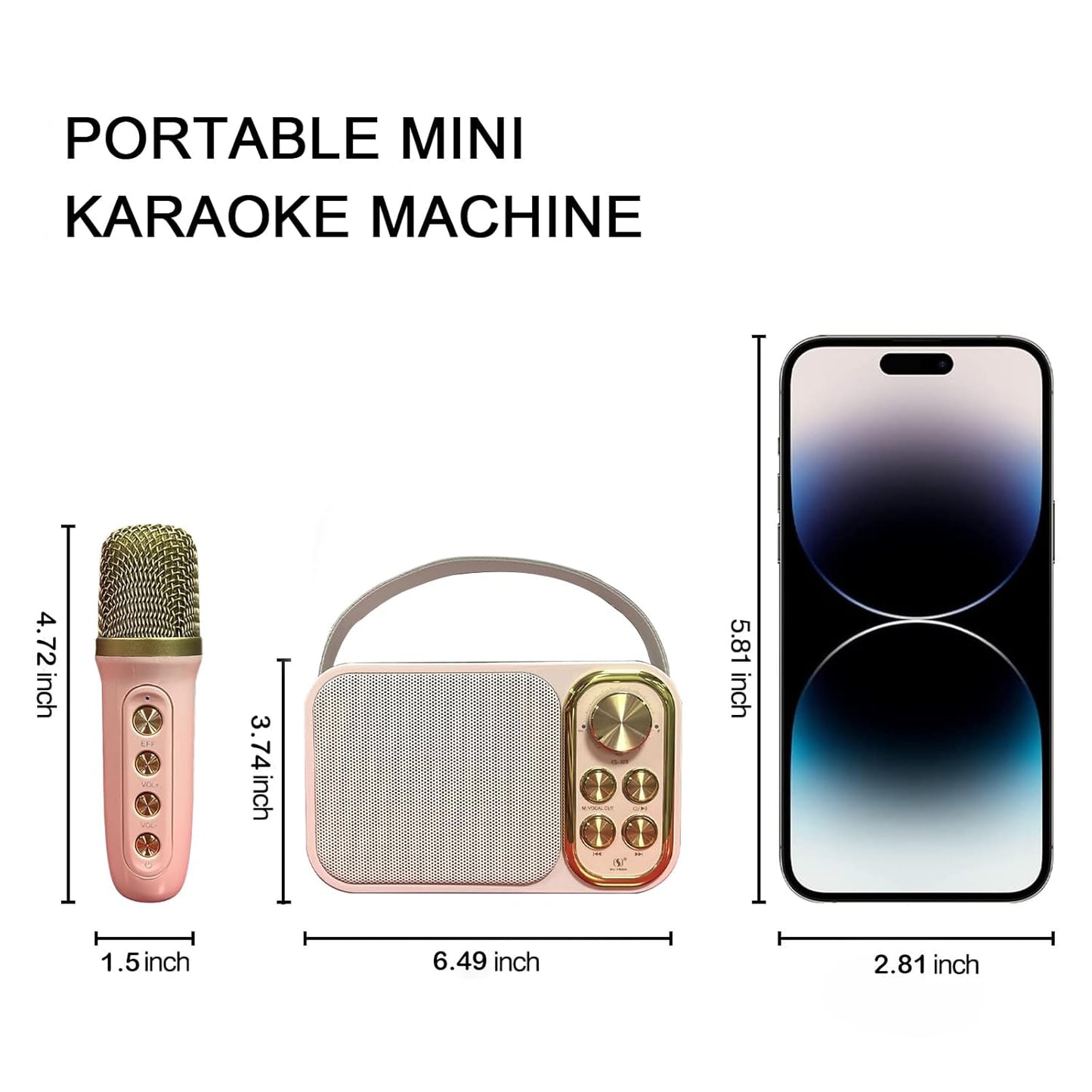 Melody Mate mini Karaoke machine with bluetooth speaker & mic - Supple Room