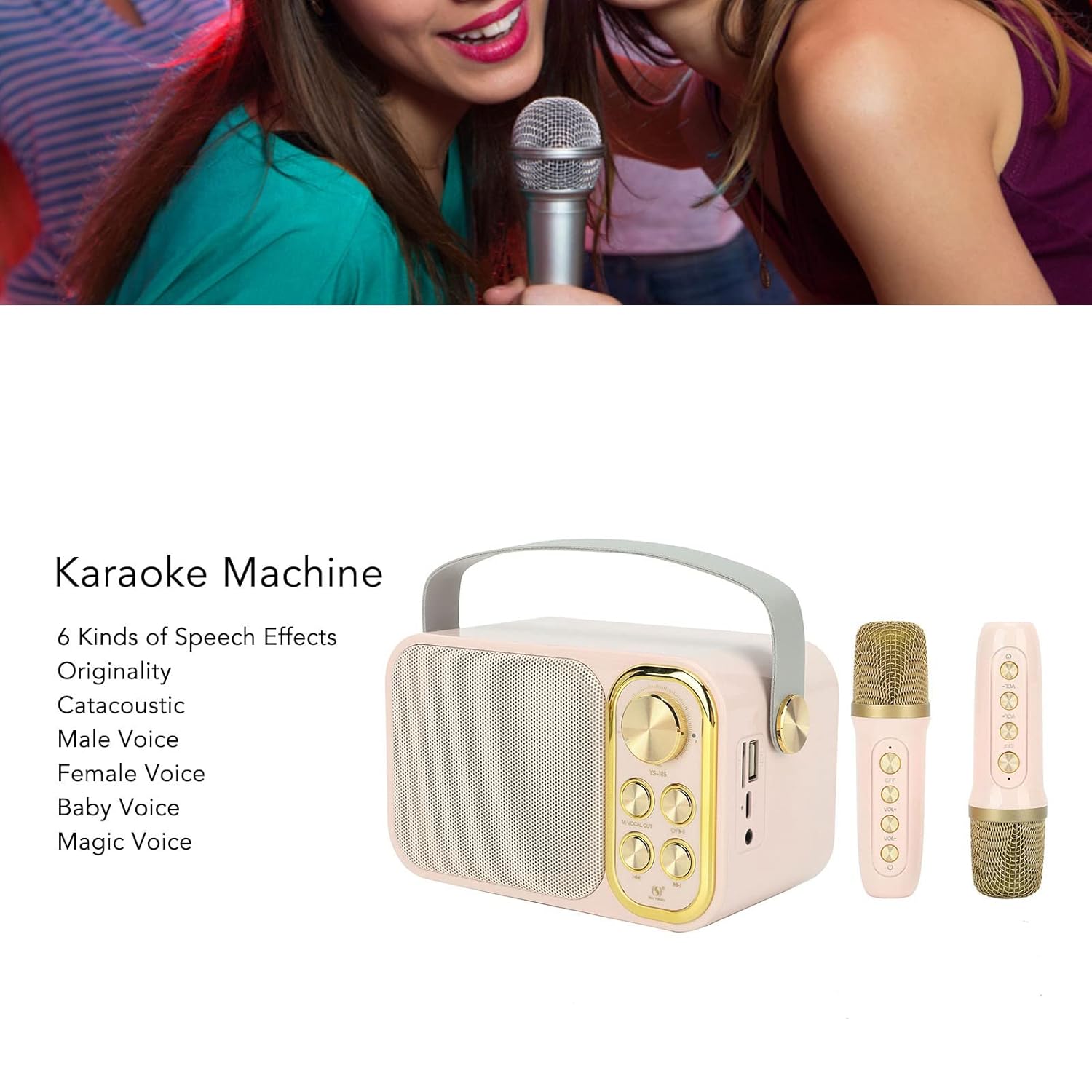 Melody Mate mini Karaoke machine with bluetooth speaker & mic - Supple Room