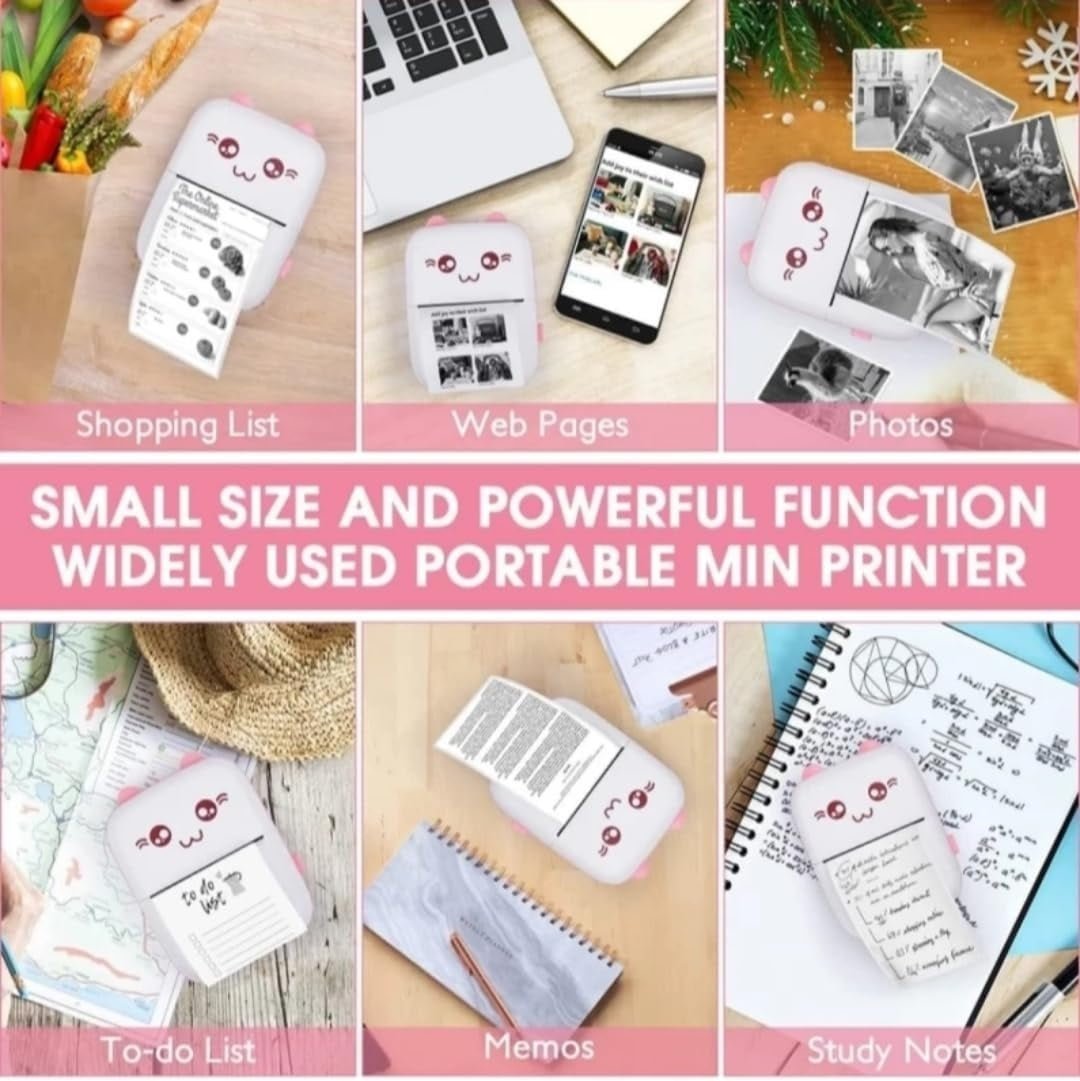 Mini Rabbit Portable Printer | Compatible with iOS, Android printer Inkless Bluetooth Pocket Printer - Supple Room