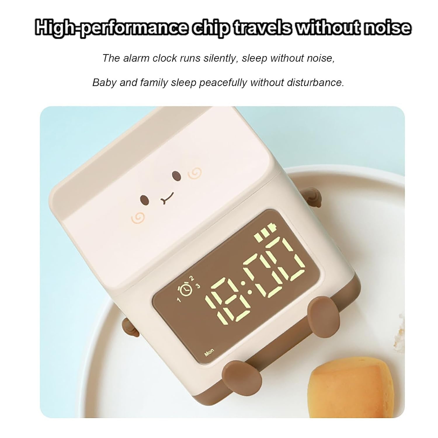 Moo Time adorable alarm clock | Time/temperature/date Display Desk Clock - Supple Room