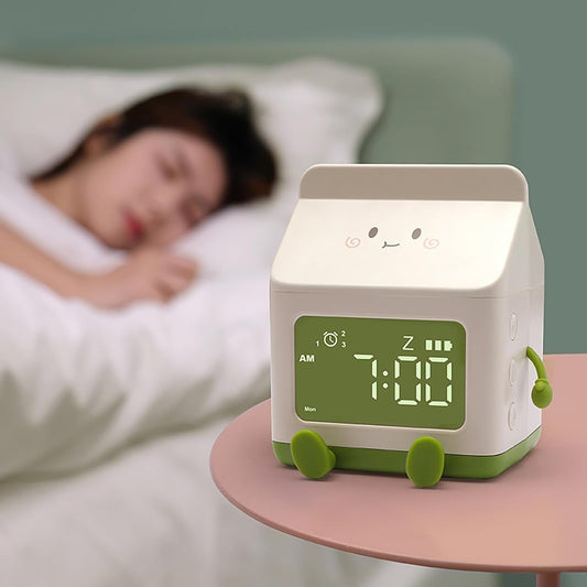 Moo Time adorable alarm clock | Time/temperature/date Display Desk Clock - Supple Room