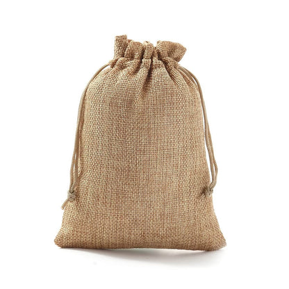 Natural jute drawstring pouch for packaging | Set of 10 pcs - Supple Room