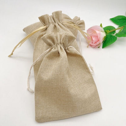 Natural jute drawstring pouch for packaging | Set of 10 pcs - Supple Room