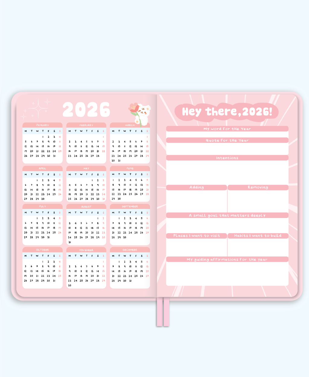 My Cozy Life 2026 Annual Planner with dates | Open for PREORDER