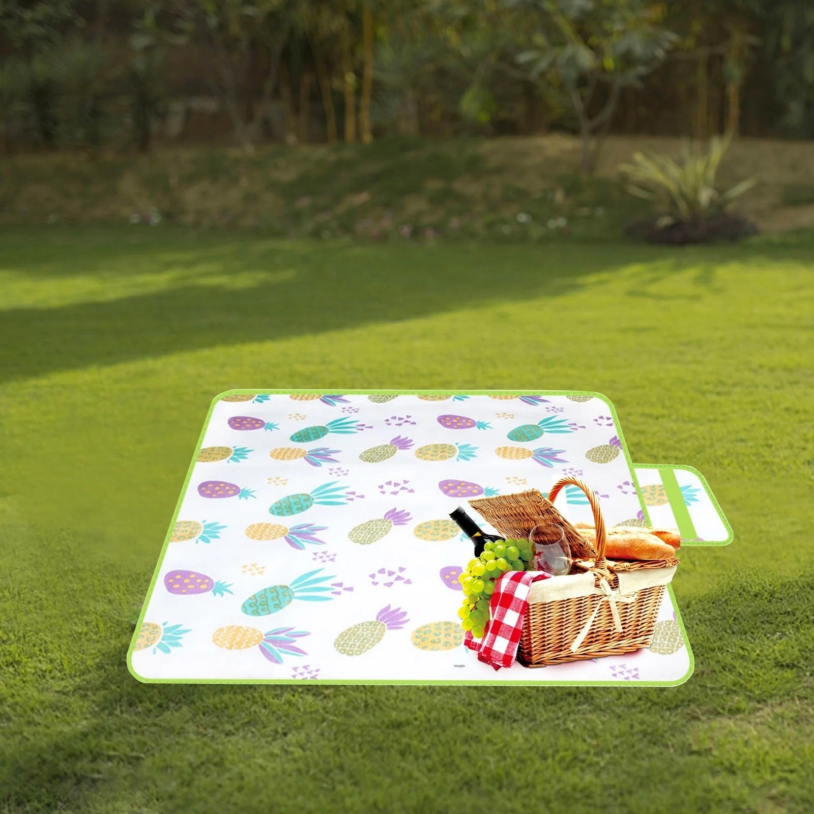 Pineapple Foldable Picnic camping outdoor indoor floor mat (150x100 cm) - Supple Room