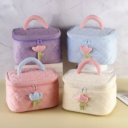 Cozy Tulip Korean Vanity Pouch