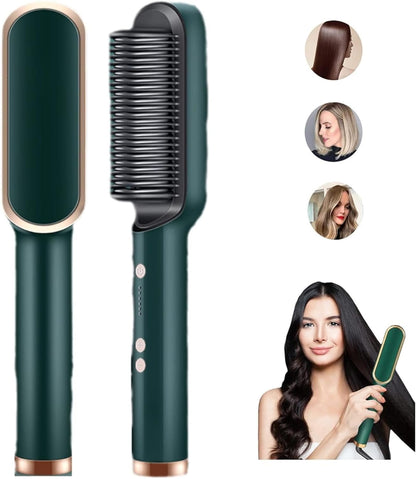 Portable Hair Straightener and Dryer Comb | Green - Supple Room