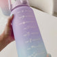 Lilac Dreamy Pastels Ombre effect Time marked bottle for Home/School/Office/Gym/Travel | Non Toxic & Leakproof