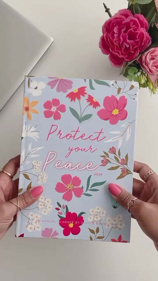 “Protect your Peace" Annual Dated Planner 2024 | A5 Hardbound