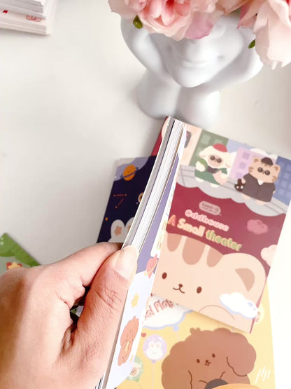 Cozy Bear Planet – Paper & PET Sticker Book (30 Sheets)