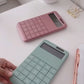Elegant & Premium 12 Digit Portable Calculator | Olive Green / Mauve Pink
