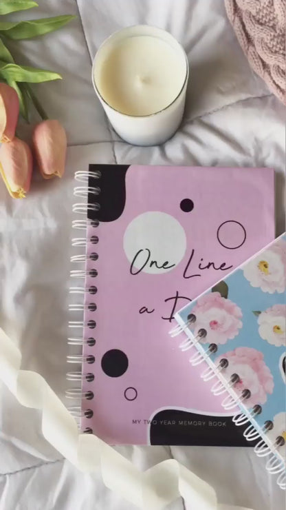 One Line a Day Journal | A5 Size | Hardbound Spiral | 2 Years Undated