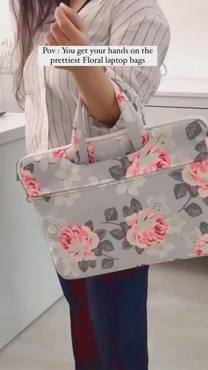 Whispering Roses Laptop Messenger Bag | Available in 2 sizes