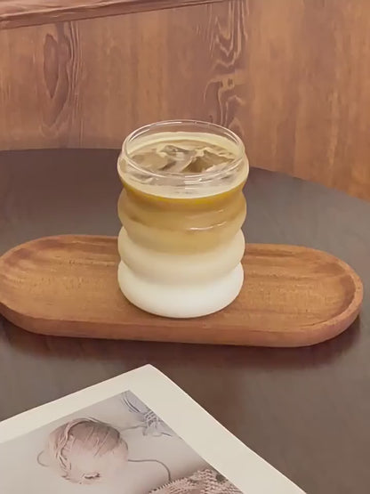 Soft Bubble Minimal Glass Tumbler | 450 ML