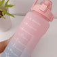 Baby Pink Dreamy Pastels Ombre effect Time marked bottle for Home/School/Office/Gym/Travel | Non Toxic & Leakproof