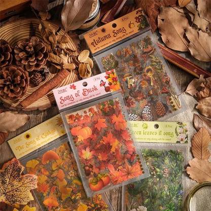 Botanical Bliss PET Sticker Set for Scrapbooking, Journaling, Planner & DIY Decor