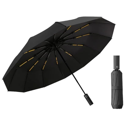 Solid Shade Automatic windproof umbrella with pouch | For Rains & sunny day | UV protection - Supple Room