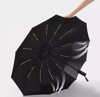 Solid Shade Automatic windproof umbrella with pouch | For Rains & sunny day | UV protection - Supple Room