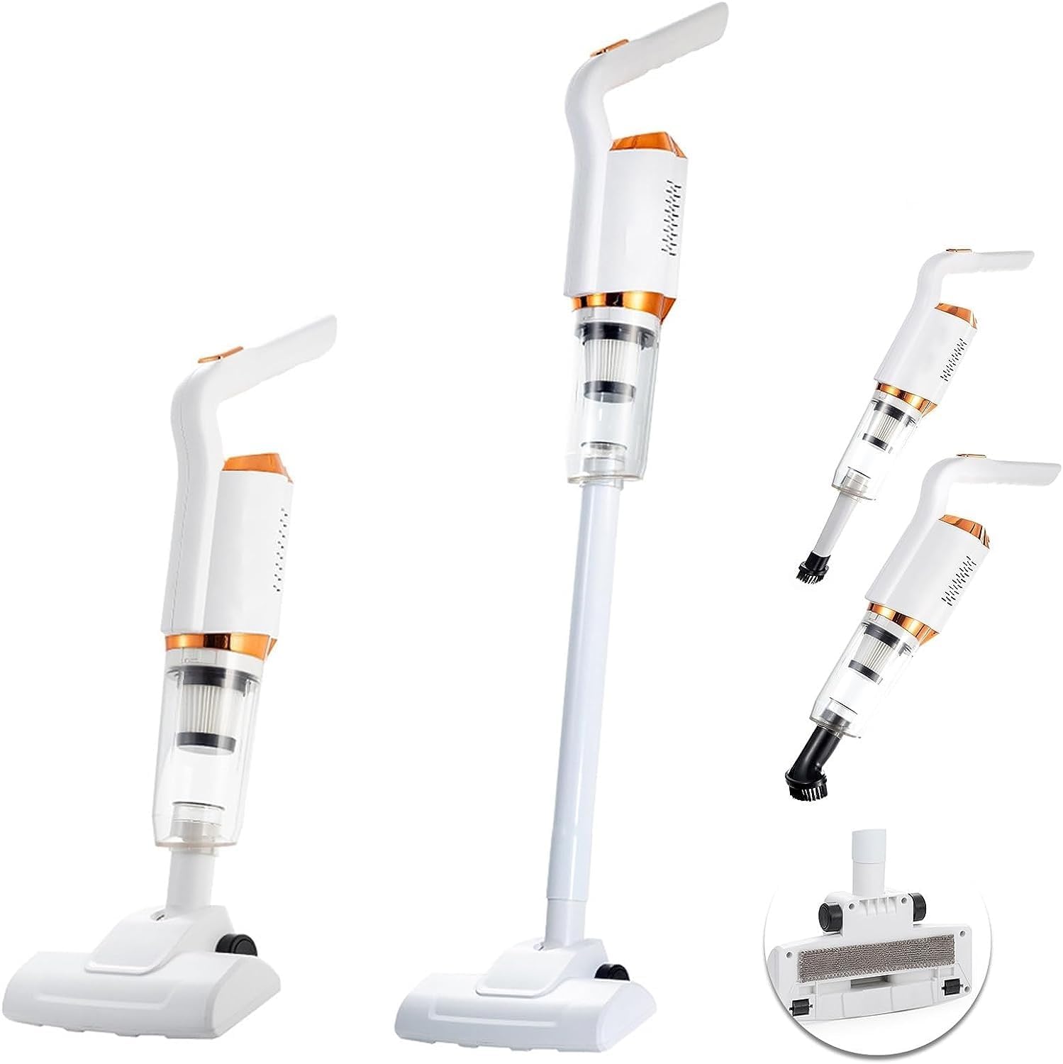 Stylish Cordless Vacuum Cleaner | White & Rose gold detailing - Supple Room