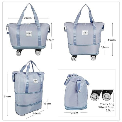 Subtle Large Capacity expandable Folding Travel Bag with wheels - Supple Room