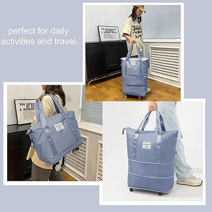 Subtle Large Capacity expandable Folding Travel Bag with wheels - Supple Room