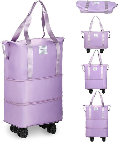 Subtle Large Capacity expandable Folding Travel Bag with wheels - Supple Room