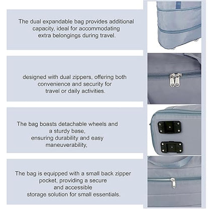 Subtle Large Capacity expandable Folding Travel Bag with wheels - Supple Room