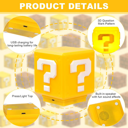 Super Mario 3D question mark lamp | Touch Switch Control, USB Rechargeable - Supple Room