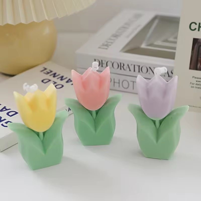 Tulip Blossom Candle | Available in 2 Colours - Supple Room