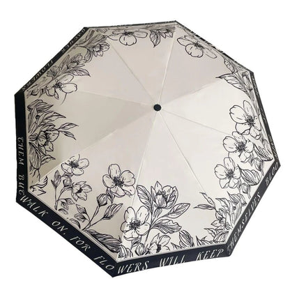 Vintage Bloom Automatic Windproof Water - Resistant Polyester Umbrella - Supple Room