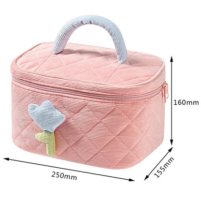 Cozy Tulip Korean Vanity Pouch