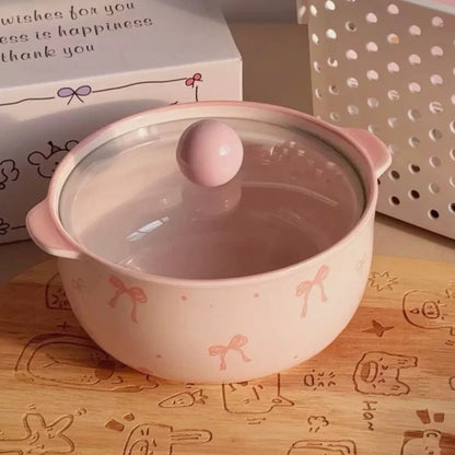 Sweet Bow Lidded Pot