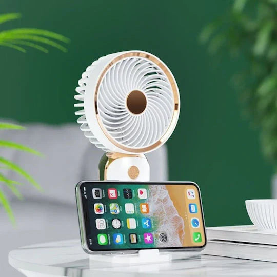 Cooly Pie Mini Fan – Portable, Handheld & Desktop Cooling Fan (USB Rechargeable)