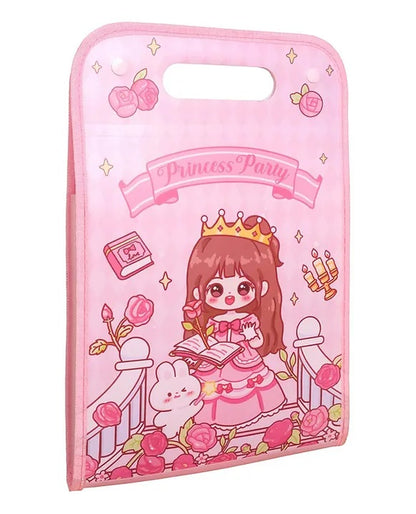 Dreamy Doll Theme 13 Pocket Expanding File Folder with Button Lock | A4 Size