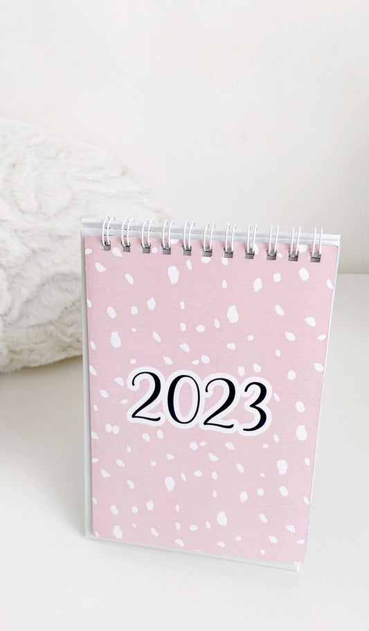 2023 Annual Desk Calendar | A6 Size | Floral/ Abstract Theme - Supple Room