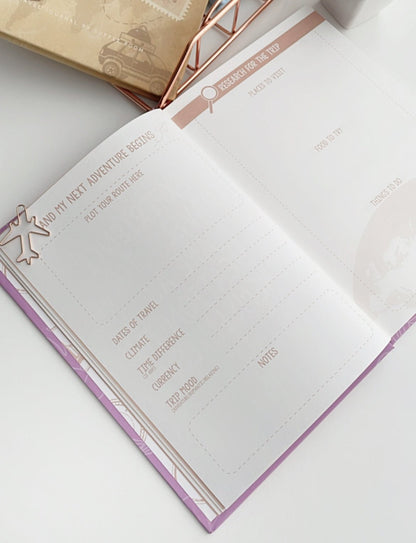 "Adventure Awaits You" Travel Planner Journal | A5 Size Hardcover - Supple Room