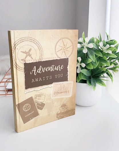 "Adventure Awaits You" Travel Planner Journal | A5 Size Hardcover - Supple Room