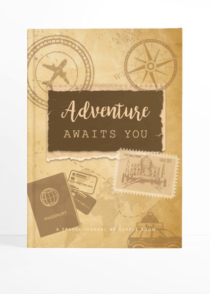 "Adventure Awaits You" Travel Planner Journal | A5 Size Hardcover - Supple Room