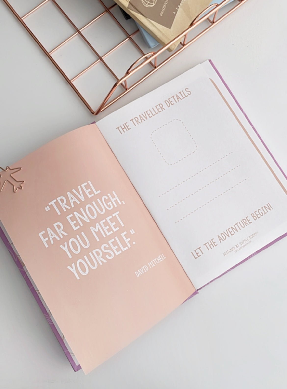 "Adventure Awaits You" Travel Planner Journal | A5 Size Hardcover - Supple Room